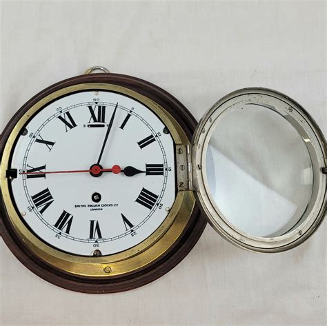 Brass Ships Bulkhead Clock By Smiths English Clocks Ltd Of London