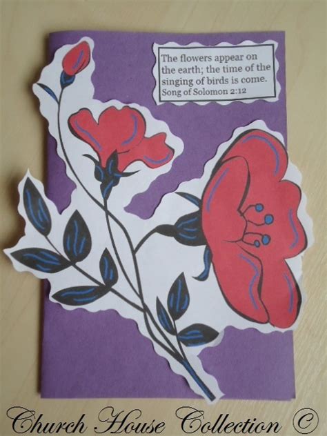 Church House Collection Blog Flower Card Craft For Spring For Sunday