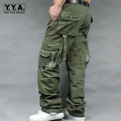 2019 Top Brand Mens Military Cargo Pants Multi Pockets Baggy Men Pants