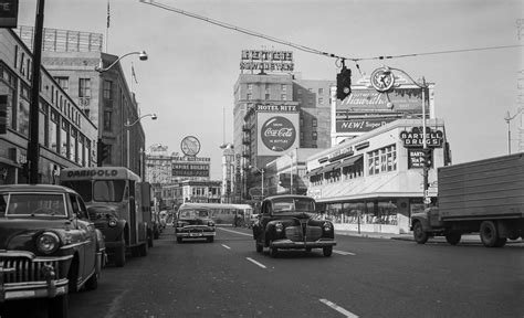 From Vintage Seattle Circa 1953 We Look North At The Corner Or 4th