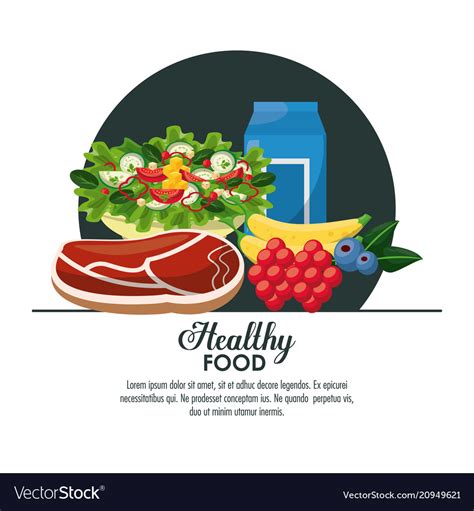 Healthy Food Infographic Royalty Free Vector Image