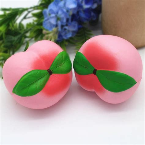 squishy pink peach 10cm slow rising fruit collection t decor funny toy sale