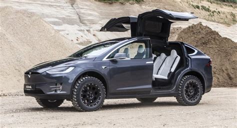 Tesla Model X Gets The Battlecar Off Road Treatment Carscoops