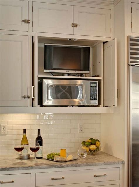 Under cabinet tv is a type of television which called by place to install. Our Microwave Died | Microwave in kitchen, Tv in kitchen ...