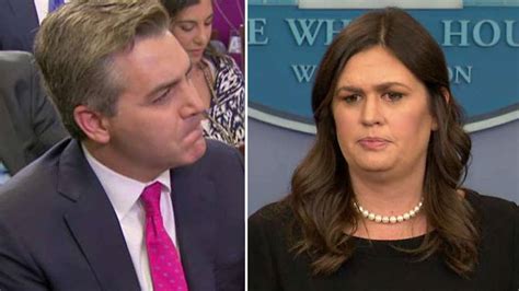 Sarah Sanders Slams Cnn Star Jim Acosta In Tense Briefing Its Hard