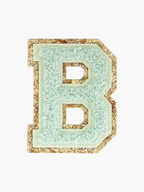 Preppy Mint Varsity Letter B Sticker