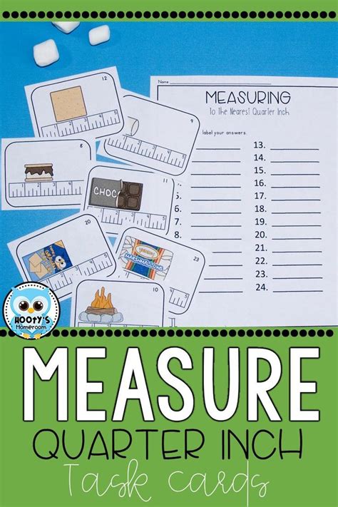 Measuring Quarter Cards With Text Reading Measure Quarter Cards