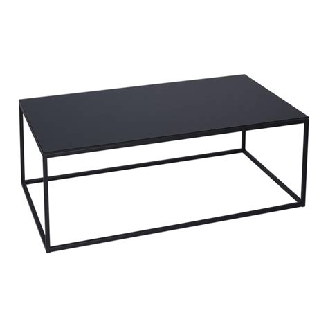 Buy Black Glass And Metal Rectangular Coffee Table From Fusion Living