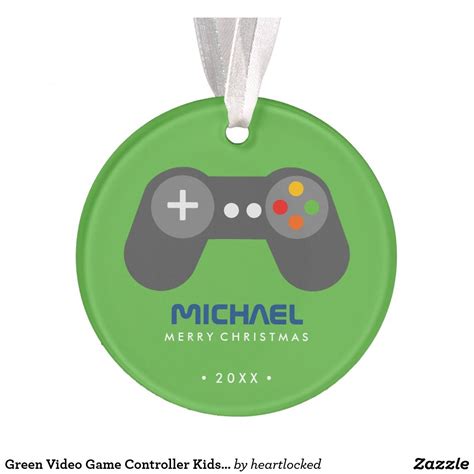 Green Video Game Controller Kids Christmas Ornament Zazzle Kids
