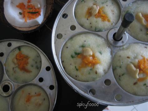 Spicy Foood Rawa Idli Steamed Semolina Cakes