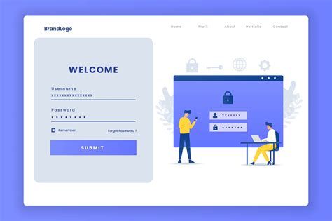 Flat Design Login Illustration Web Page Graphic By Hengkil · Creative