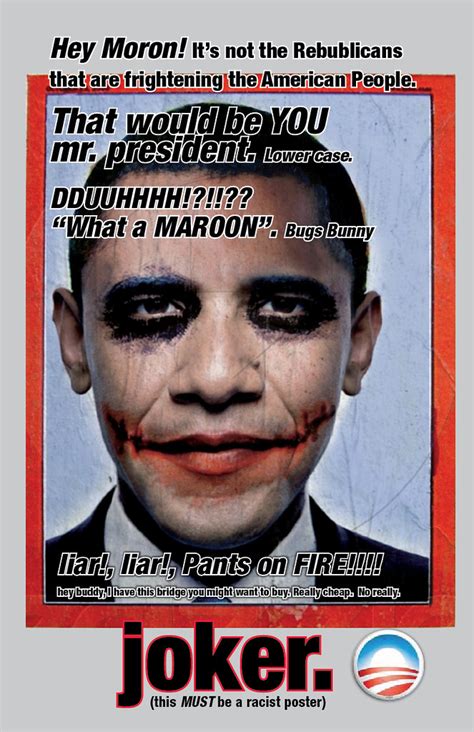 Obama Jokermaroon Protest Obama Joker Poster 11x17 Antiobamamustbearacist Flickr