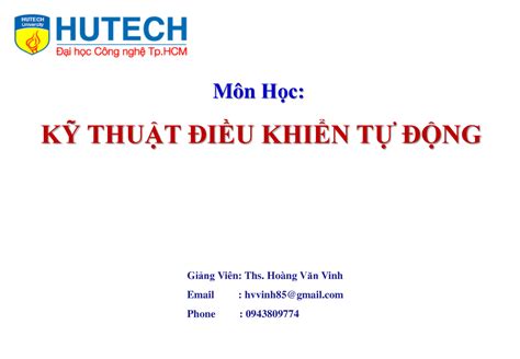 Chuong Co Cau Cam Bien Cơ Cấu Cảm Biến Kỹ Năng điều Khiển Tự động KỸ ThuẬt ĐiỀu KhiỂn TỰ