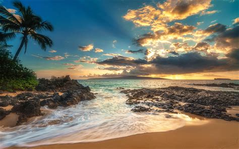 Download Wallpapers Makena Cove Maui Hawaii Sunset
