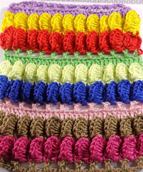 Tinas Handicraft Crochet Textured Striped Stitch No 29 Video