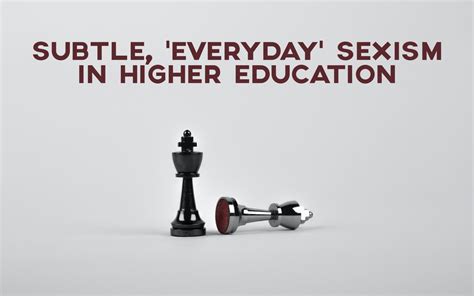 Sexism In Higher Education Elink