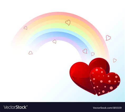 Valentines Day Rainbow Royalty Free Vector Image