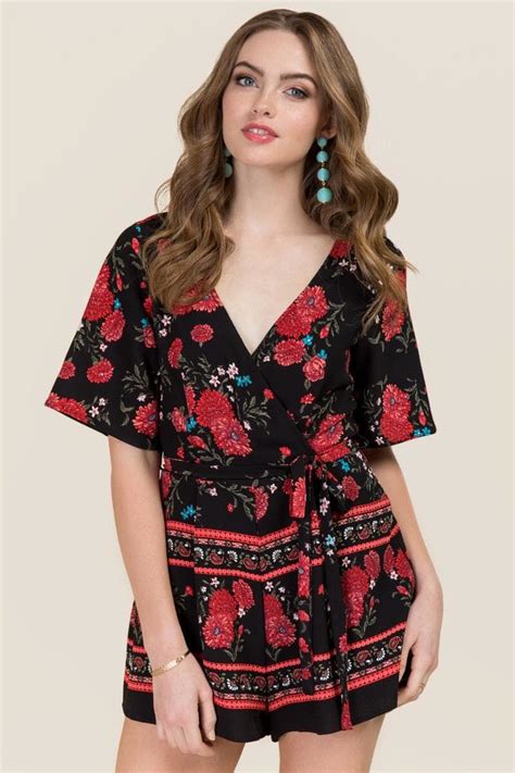 Sasha Floral Romper Women Lace Dress Floral Romper Everyday Dresses