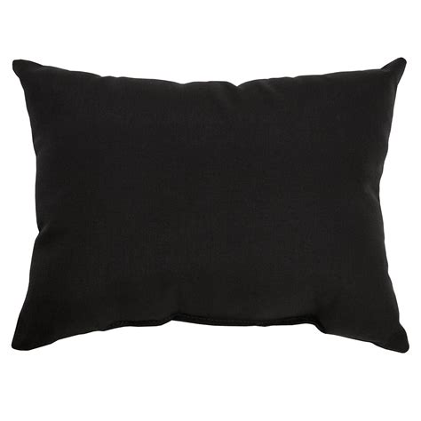 Solid Black Oblong Pillow At Home