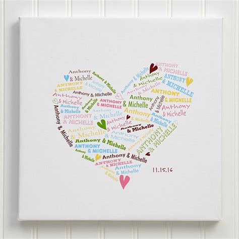 9584 Our Heart Of Love Personalized Canvas Print Personalized