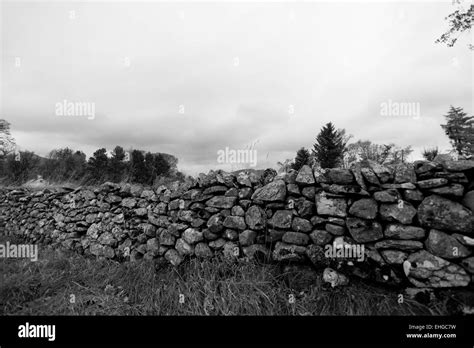 Old Dry Stone Wall Stock Photo Alamy