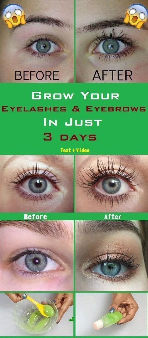 Grow Your Eyelashes Eyebrows In Just 3 Days Eyelash And Eyebrow