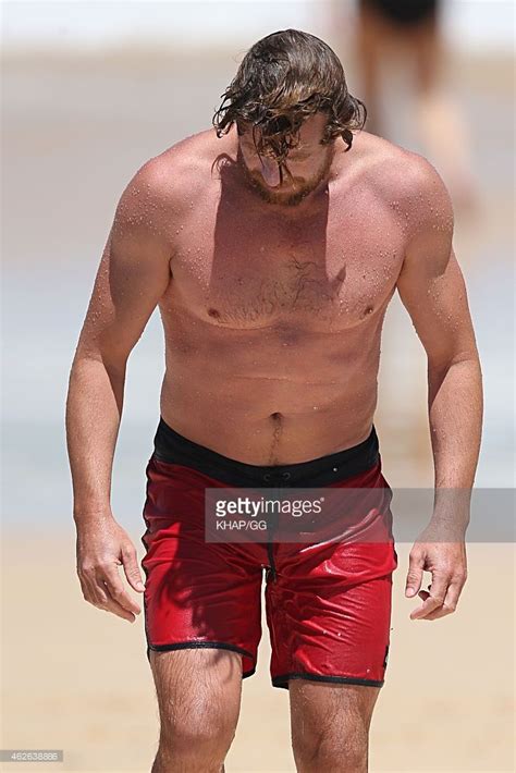 Simon Baker Enjoys A Dip In Sydney On February 1 2015 In Sydney