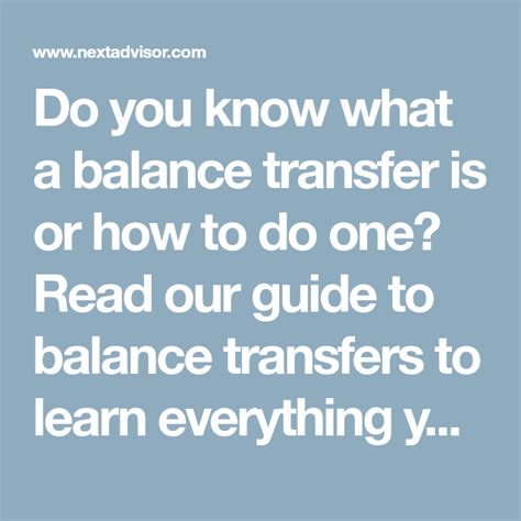 Do You Know What A Balance Transfer Is Or How To Do One Read Our Guide