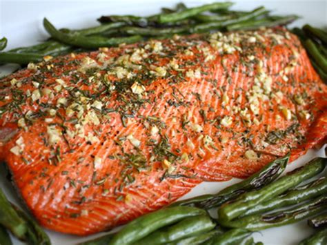 I always have frozen salmon fillets on hand. Rosemary and Garlic Roasted Salmon | Tasty Kitchen: A ...