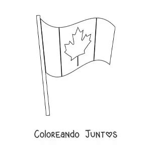 Dibujos de la bandera de Canadá para Colorear Gratis Coloreando Juntos