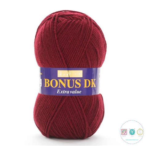 Hayfield Bonus Dk Wool Claret Red Knitting Yarn 941 Quilt Yarn Stitch