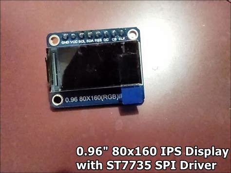 Arduino Er Esp32 Display With 096 80x160 Spi St7735 Ips Display