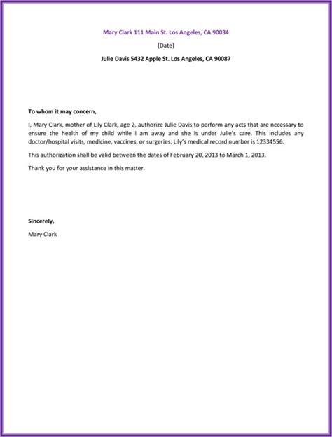 Authorization Letter Sample 10 Best Authorization Letter Samples And