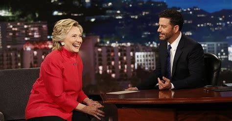 Hillary Clinton Tries To Read Trump Quotes Without Laughing On Kimmel