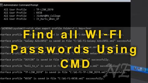 Cmd Wi Fi Password Check Windows 10 Find Wifi Password Using Cmd