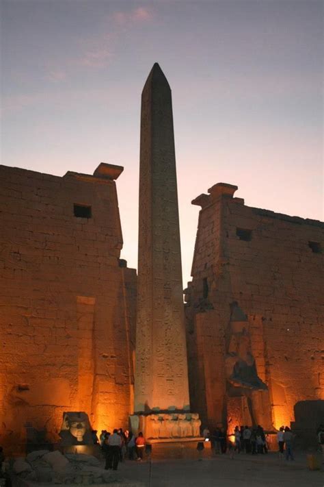 Obelisk At The Karnak Temple In Luxor Egypt The Twin Of This One Is