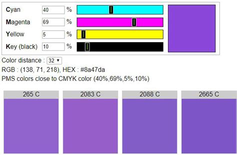 Ral Cmyk Color Converter Dictionarynored