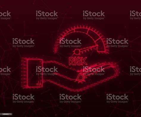 Plexus Risk Icon On Speedometer In Hands High Risk Meter Vector Stock