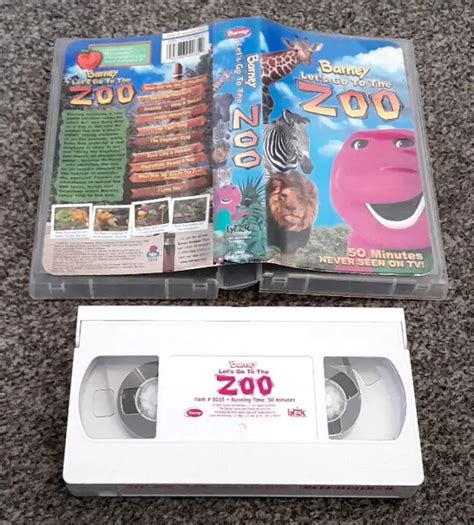 Barney The Dinosaur Barney Goes To The Zoo American Ntsc Vhs Video Kids