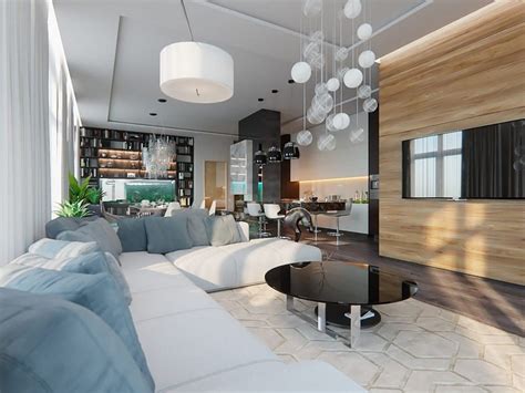 Gorgeous Open Concept Living Room In Contemporary Style Obsigen