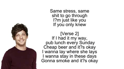 Just Like You Louis Tomlinson Lyrics Youtube