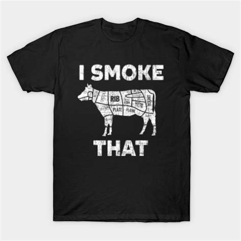 Funny Smoked Cow Meat Lover Bbq Beer Grill T Shirt Cow Meat Meat