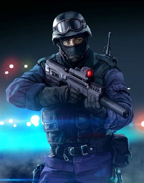 Swat。art By → Hokunin Swat Swat Police Military Special Forces