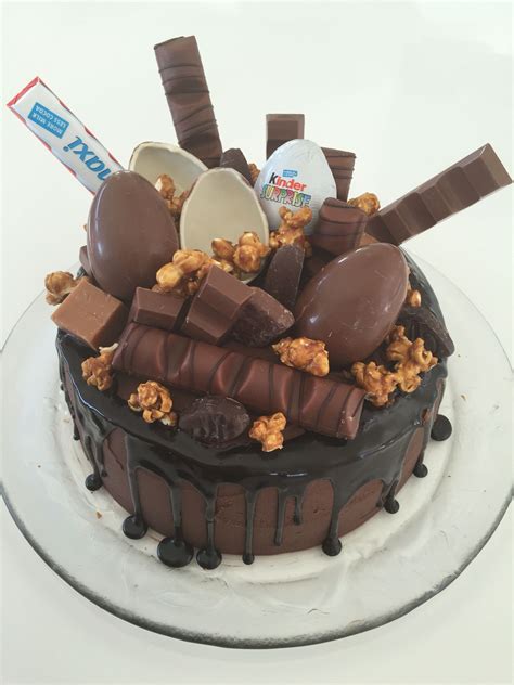 Follow instructions on how to make filling for filled cupcakes and filled cakes online at wilton! Chocolate kindersurprise cake filled With caramel popcorn and kinder egg. Birthdaycake. | Cake ...