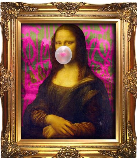 Mona Lisa Print With Bubblegum Funny Graffiti Art Urban Art Etsy