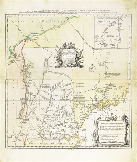 Landmark Map Of New Hampshire Map Antique Maps New Hampshire