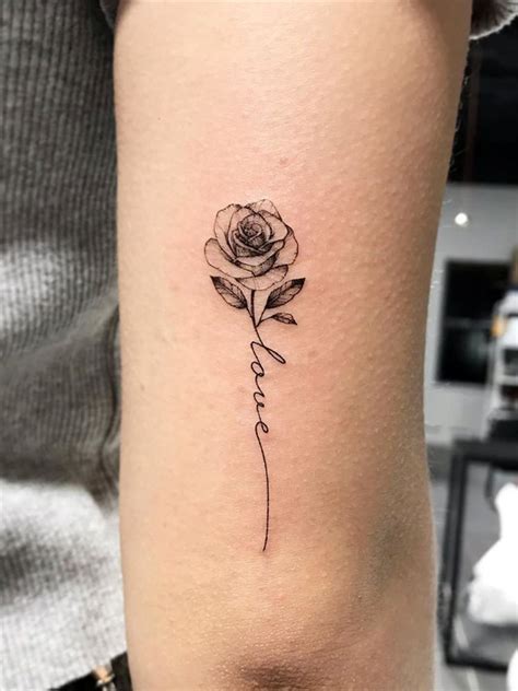 30 Simple And Small Rose Tattoos For Women