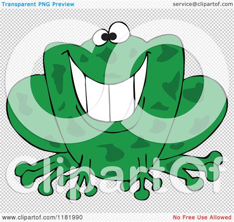 Cartoon Of A Grinning Green Frog Royalty Free Vector Clipart By Djart
