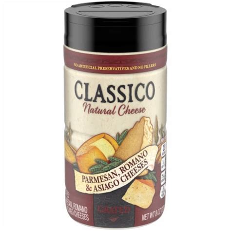 Classico Parmesan Romano And Asiago Grated Natural Cheese 8 Oz Kroger