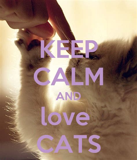 Keep Calm And Love Cats Poster Love Cats Keep Calm O Matic